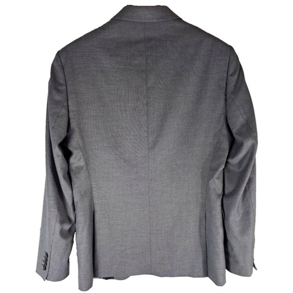Mens Zara Blazer Sports Coat Gray 2 Button Career Business Professional 40R - Picture 7 of 7